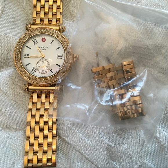 Michele Caber Gold and Diamond Women's Watch . Rare hard to find! - Picture 9 of 11